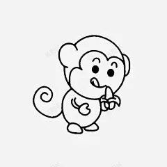 简笔猴子 免抠png 设计图片 免费下载 页面网页 平面电商 创意素材