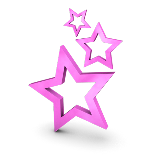 粉色五角星卡通形象图片