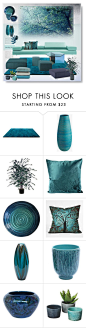 "Living Space" by snowbell on Polyvore featuring interior, interiors, interior design, home, home decor, interior decorating, Tiffany & Co., DENY Designs, Cyan Design and Dot & Bo: 