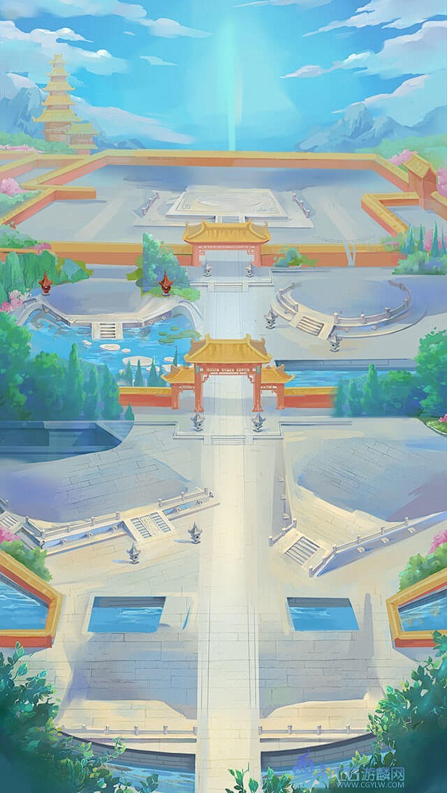 竖版古风手游游戏地图背景原画素材资源131p