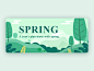 Spring Banner banner spring illustration design