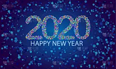 2020,新年前夕,五彩纸屑,矢量,背景,周年纪念,请柬,事件,贺卡