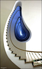 Stairway into blue