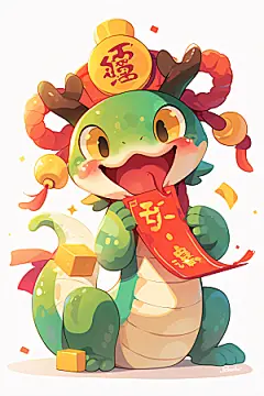 新年生肖蛇卡通蛇年主题素材