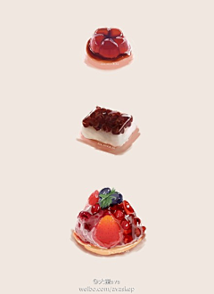 清浅浅QINGQIAN采集到美食插画