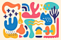 Colorful organic shapes background Free ... | Free Vector #Freepik #freevector #background