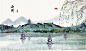 水墨西湖