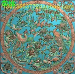 精雕图百鸟朝凤八宝圆盘深雕镂空门窗花格屏风牡￿265257979