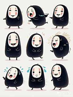 无脸男表情包合集｜AI表情包制作｜Q版表情 - 小红书