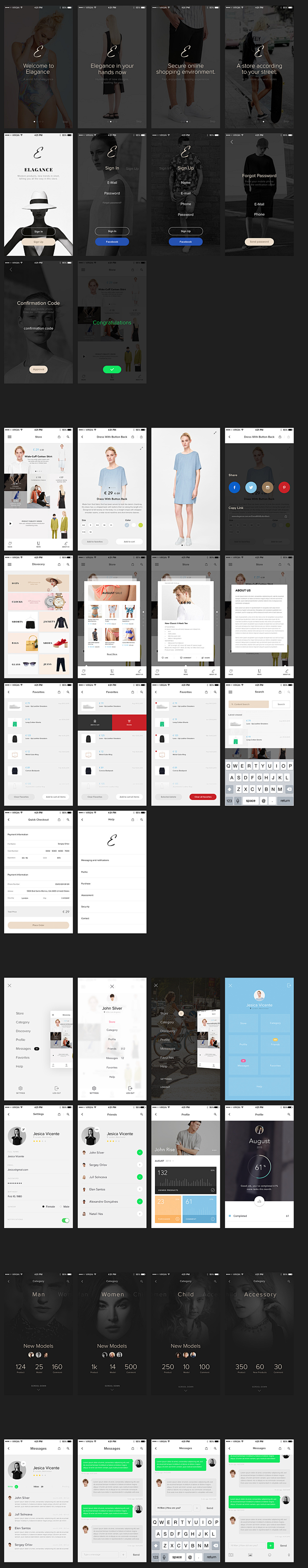 Elegance iOS UI Kit ...