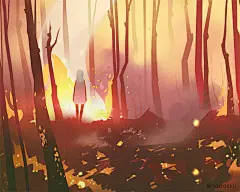 光影的魅力！14 张不同视角的场景插画