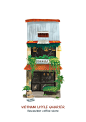 #插画+#   Rong Pham 等插画师创作了一系列越南可爱的小房子，作品集叫「Vietnam Little Quarter」。
