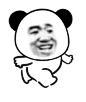 开心奔跑 超大霸屏熊猫头表情包