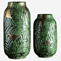 绿色树叶肌理花瓶 免费下载 页面网页 平面电商 创意素材