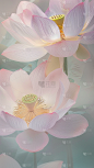 夏日中国风-荷花通透感写实肌理图片背景