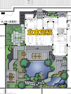 庭院/花园景观设计平面图/庄园/会所/彩平/总图-花瓣网|陪你做生活的设计师 | 园彩平图贴图下载【ID:1147906526】