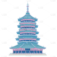 中国风-传统建筑元素插画3