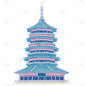 中国风-传统建筑元素插画3