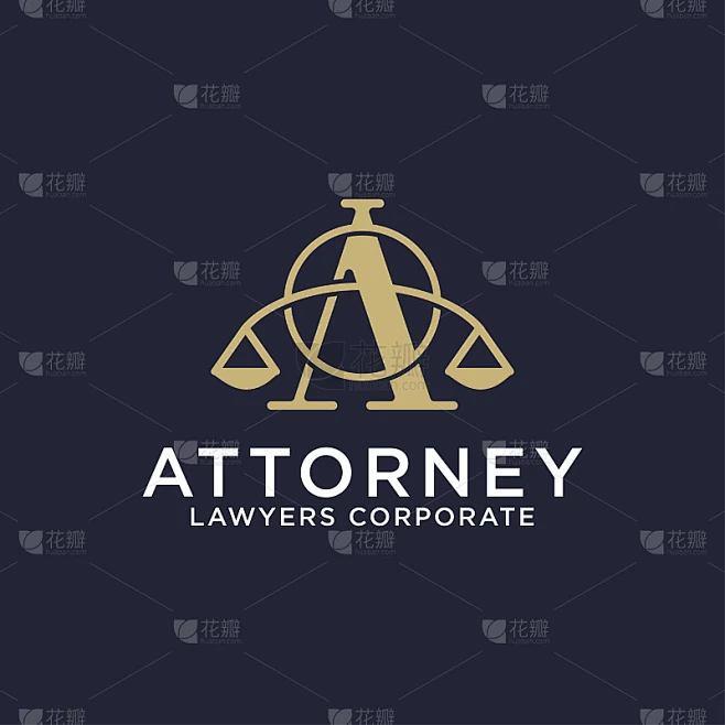 奢侈品律师事务所logo设计思路，字母A标志图标与刻度和形状矢量插图素材-花瓣网