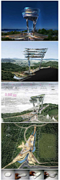 ArchGo! 韩国, Sungnam, Daewon公园观光塔/Kyungam
韩国Kyungam建筑师设计了位于韩国Sungnam的Daewon公园观光塔。灵感来源于漂浮的云，因此该塔命名为“云朵360”。 建筑的首层开敞，两部主要的电梯将观光客直接送上塔上部。餐馆、咖啡厅和媒体设施均分布在云朵一样 的观光塔的上部。