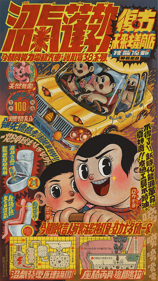 技能冷却复古海报