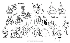 小娴绘本课堂超话
#小娴有画说# 一直觉得，插画家的作品最灵魂的部分不是最后的成品，而是在绘画前正在构思时那些撩人的草图，未经雕琢自由的每一笔可以学习到画者是如何将想法画面化并逐步完善的过程，Skechers by Miguel Ángel Camprubí #插画# ​​​​