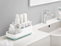 Bathroom Caddy : Joseph Joseph Bathroom Caddy. The space-saving design is perfect for tidying up your bathroom surfaces, and features several compartments of various sizes to store all your bathroom items in one convenient location.