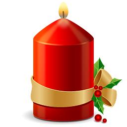 红色的圣诞蜡烛图标 iconpng.co...