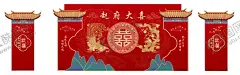 结婚造型美陈 【酷图网】龙凤,结婚,订婚,喜庆,美陈,造型,古风,中式,屋檐