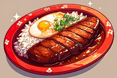 卤肉饭便当美食插画绘画图片