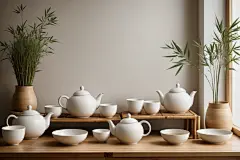 茶台茶艺茶室室内设计效果图摄影图