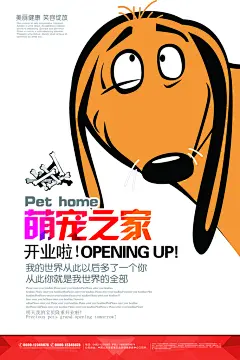 手绘风动物创意高级感卡通萌宠海报