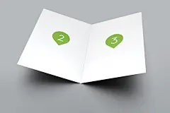 简约绚烂两色宣传单折页样机