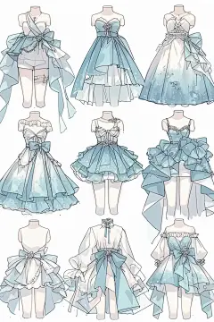 绿色系‖服装效果图 - 小红书