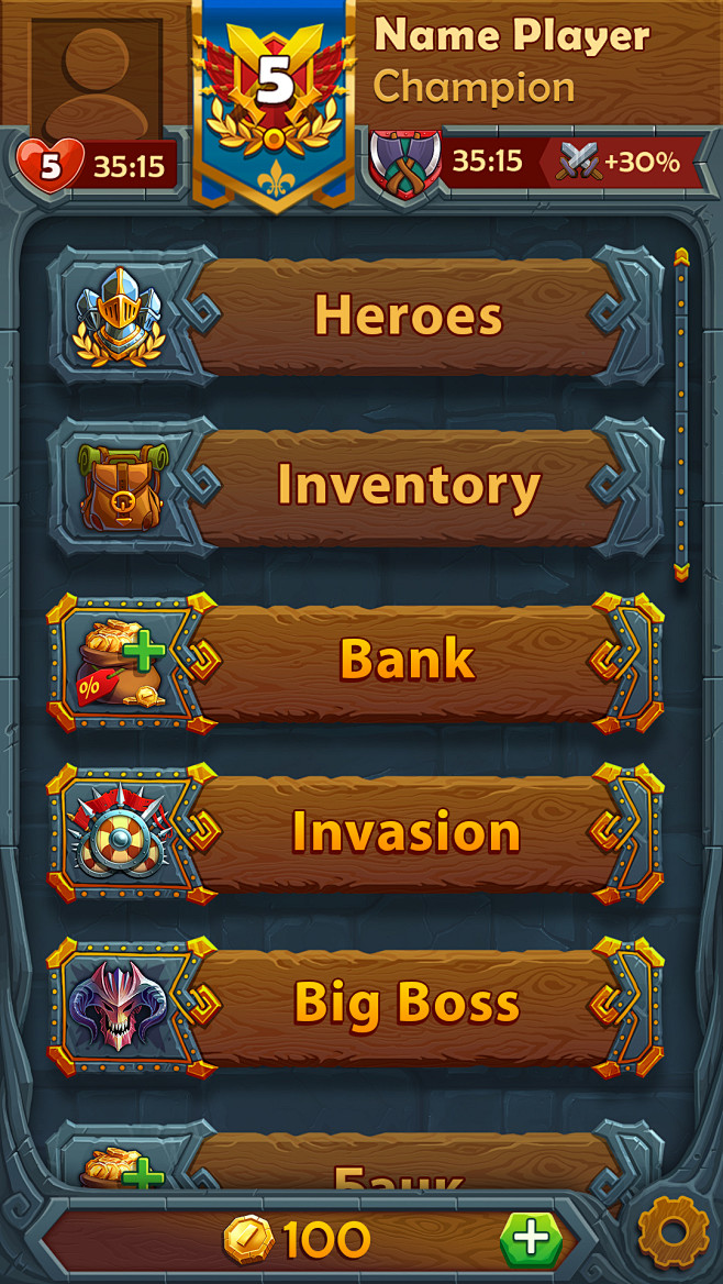 Heroes&Puzzles UI : ...