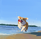 atey-ghailan-1-corgi-beach-day-art.jpg (1200×1133)