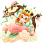 春节龙年新年新春过年除夕中国风国潮寿桃桃子龙组合元素素材