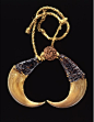India | Ear ornament from the Namzik Naga people | Tiger claws, natural fiber | 2nd half of the 19th century