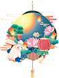 中秋节、嫦娥、玉兔、月饼