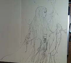 还是草稿涂鸦..（多图）-仔猫一丁_涂鸦,手绘,古风,人,线稿_涂鸦王国插画