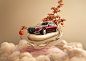 3D Benz car CGI chinese new year cny Digital Art  digital illustration interior design 