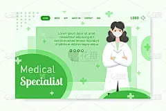 医疗保健平面设计插图登陆页面可编辑的广场背景，适合社交媒体，饲料，卡片，问候，打印和网络广告模板