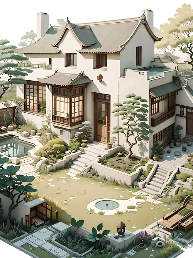 新中式 别墅庭院，私家庄园，尽显尊贵！