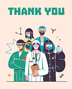 国外卡通扁平抗击疫情新冠病毒防疫卫生防护宣传插画海报设计素材-淘宝网