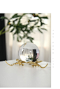 SAUMUR 水晶球摆件轻奢创意美式客厅书桌玄关欧式家居软装饰品铜-淘宝网