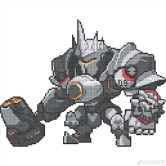 Opninenoone采集到Overwatch Pixelate／守望先锋 像素 拼豆图纸