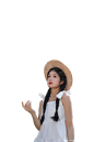 春季郊游甜美少女人物免抠元素PNG