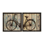 Stratton Home Decor - Stratton Home Decor, 2-Piece Set, Stic Bicycle Wall Decor - Wall Accents
