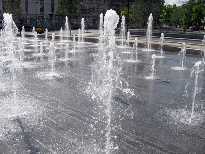 flooded plaza