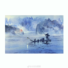 袁宝滚滚采集到水彩-风景